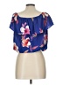 Unbranded 100% Polyester Blue Short Sleeve Blouse Size L - photo 2