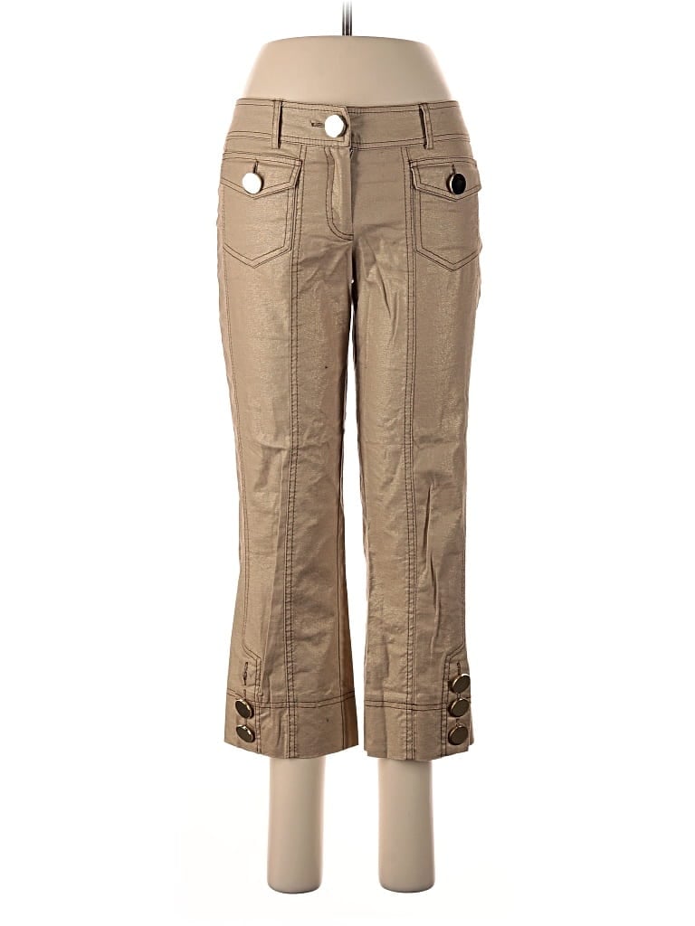 Pre-owned Caché Linen Pants In Tan