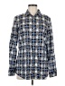 J. McLaughlin 100% Cotton Tweed Blue Long Sleeve Button-Down Shirt Size M - photo 1