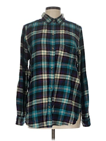 American Eagle Outfitters Long Sleeve Button-Down Shirt (view 1)