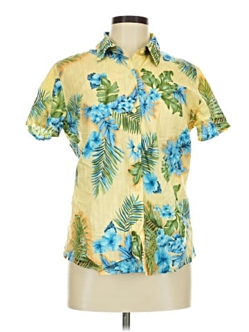 Lemon Grass Short Sleeve Button-Down Shirt (view 1)