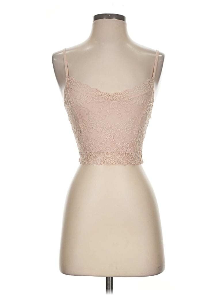 Pre-owned Avidlove Tank Top Tan Strapless Neckline Tops