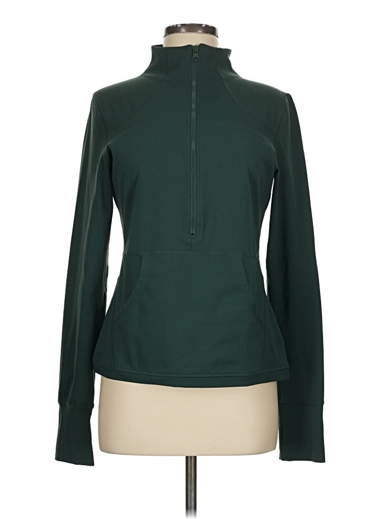 Pre-owned Zyia Active Track Jacket In Green