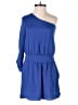 Bebe 100% Polyester Solid Blue Casual Dress Size XS - photo 1