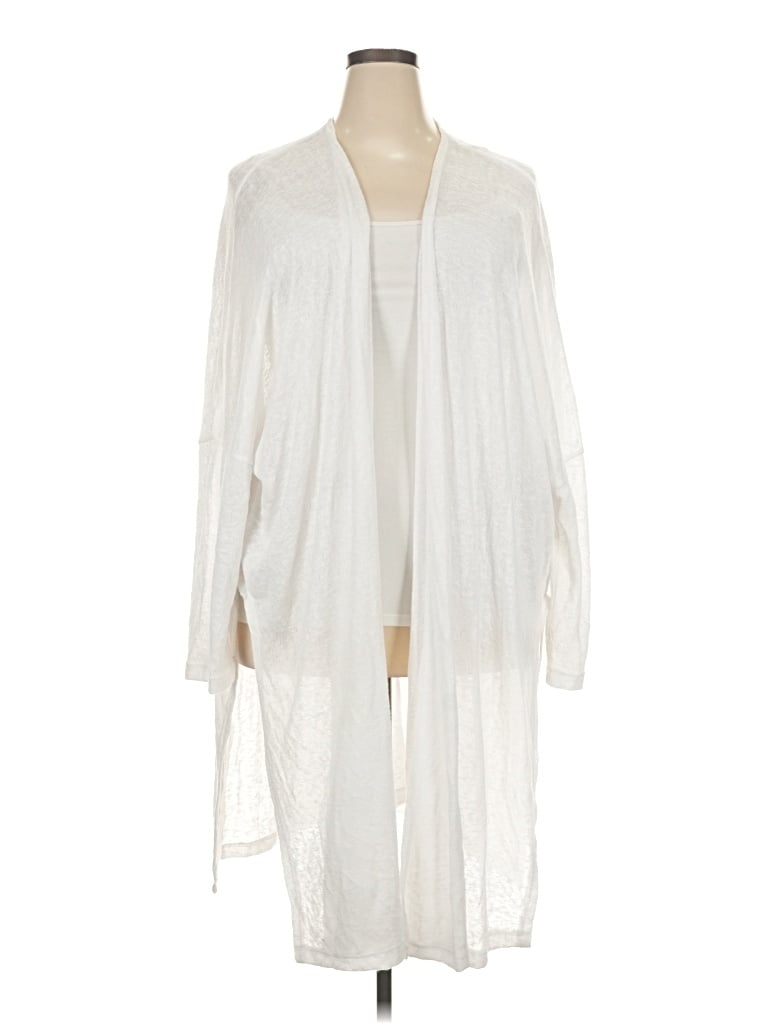 Pre-owned New Directions Cardigan Sweater In White