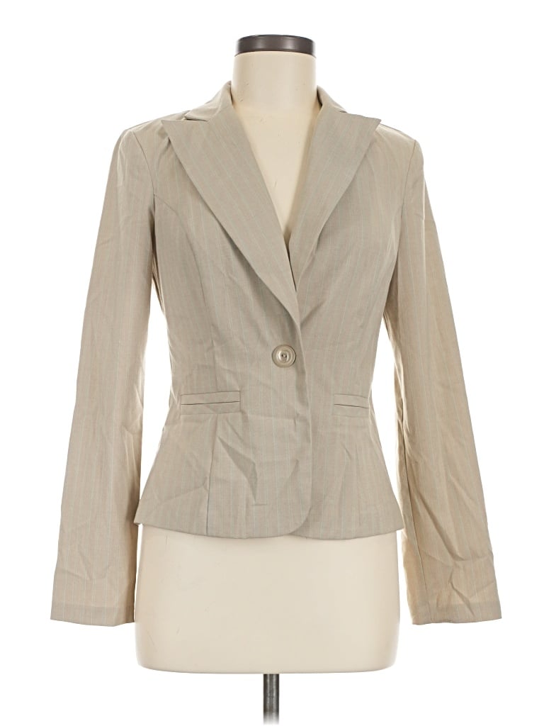 Pre-owned Iz Byer Blazer Jacket In Tan