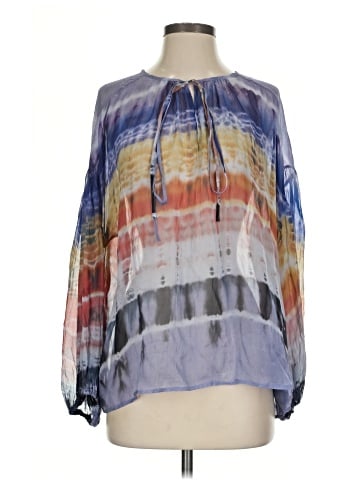 Raquel Allegra Long Sleeve Silk Top (view 1)