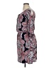 En Focus Studio Paisley Red Gray Casual Dress Size 14 - photo 5