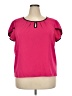 Unbranded 100% Polyester Pink Short Sleeve Blouse Size XXL - photo 1