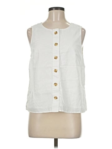 J.Crew Factory Store Sleeveless Button-Down Shirt (view 1)