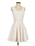 Alya 100% Polyester Chevron-herringbone Ivory Cocktail Dress Size S - photo 1