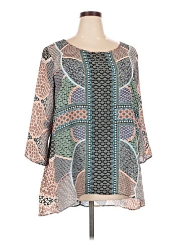Rose + Olive 3/4 Sleeve T-Shirt (view 1)