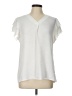Unbranded 100% Polyester Ivory Short Sleeve Blouse Size L - photo 1