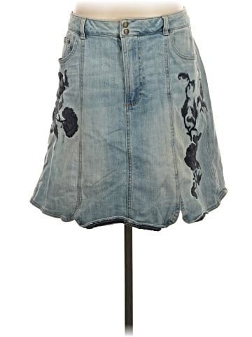 Pilcro and the Letterpress Denim Skirt (view 1)