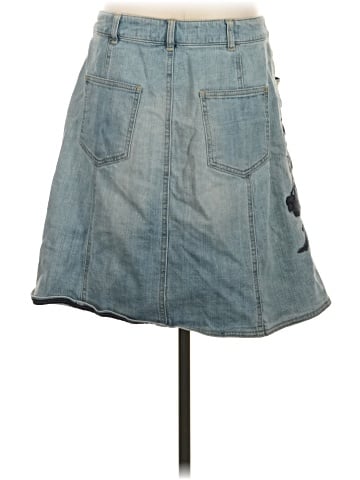 Pilcro and the Letterpress Denim Skirt (view 2)