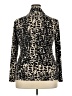 DKNY Animal Print Black Long Sleeve Blouse Size XXL - photo 2