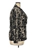 DKNY Animal Print Black Long Sleeve Blouse Size XXL - photo 4