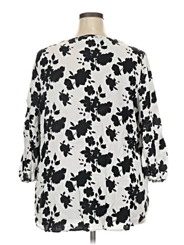 Como Black 3/4 Sleeve Blouse (view 2)