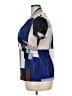 DKNY Color Block Blue Short Sleeve Blouse Size XXL - photo 5