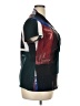 DKNY Color Block Blue Short Sleeve Blouse Size XXL - photo 4