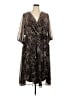 DKNY 100% Polyester Animal Print Brown Cocktail Dress Size 18 - photo 1