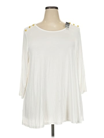 Lane Bryant 3/4 Sleeve T-Shirt (view 1)