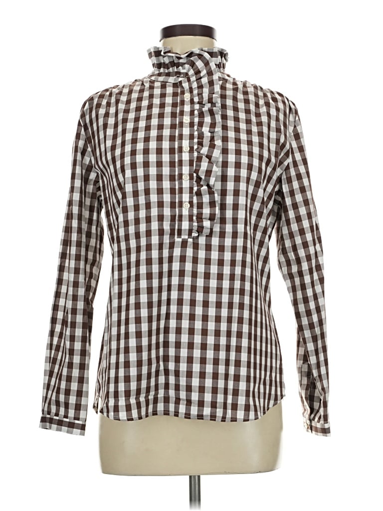 Pre-owned Vilagallo Long Sleeve Blouse In Brown