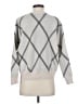 T Tahari Argyle Silver Pullover Sweater Size S - photo 2