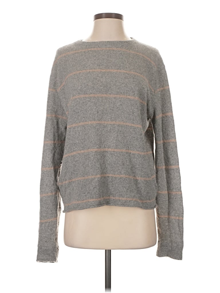 Pre-owned Reformation Jeans Cashmere Pullover Sweater In Gray