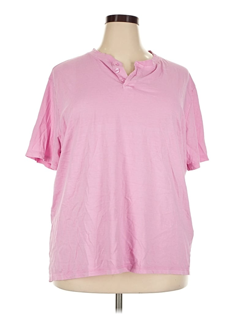 Pre-owned Berkley Jensen Short Sleeve Polo Shirt In Pink