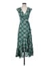 Max Studio Paisley Green Casual Dress Size XS - photo 1