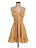 Cider 100% Polyester Paisley Yellow Casual Dress Size S - photo 1