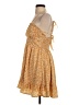 Cider 100% Polyester Paisley Yellow Casual Dress Size S - photo 5