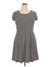 MICHAEL Michael Kors Chevron-herringbone Gray Casual Dress Size XL - photo 1