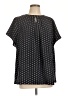 Lands' End 100% Polyester Polka Dots Black Short Sleeve Blouse Size 18W - photo 1