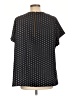 Lands' End 100% Polyester Polka Dots Black Short Sleeve Blouse Size 18W - photo 2