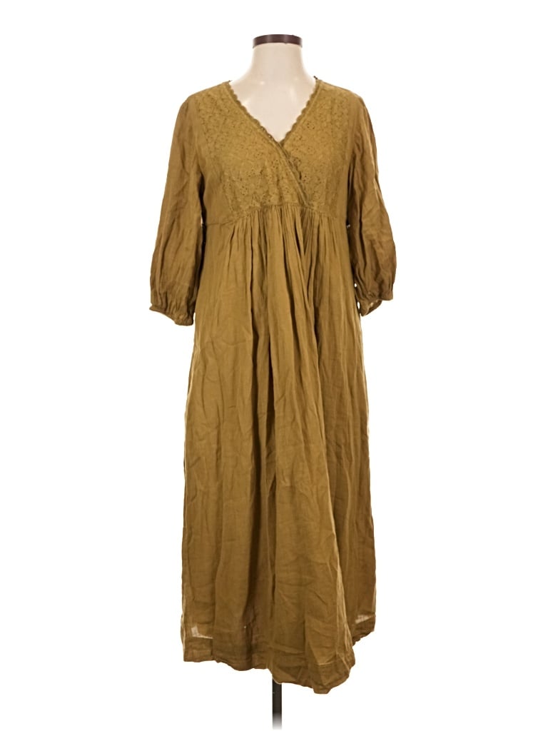 Pre-owned April Cornell Casual Dress In Brown