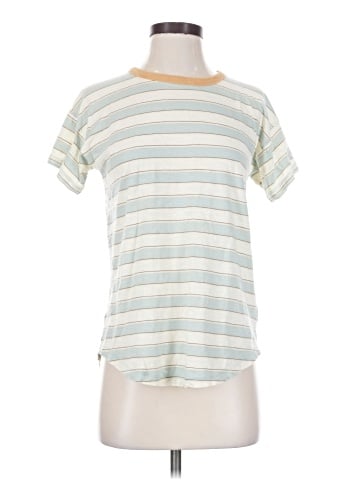 Madewell Whisper Cotton Crewneck Tee in Colewell Stripe (view 1)