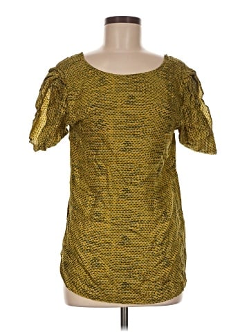 Rachel Zoe Short Sleeve Silk Top (view 1)