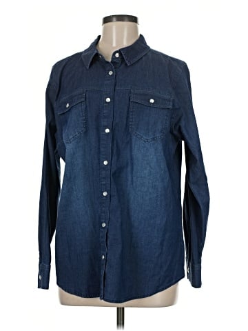Belle By Kim Gravel Long Sleeve Button-Down Shirt (view 1)