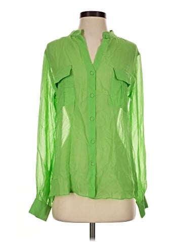 Erin Fetherston Long Sleeve Silk Top (view 1)