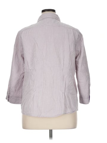 Cj Banks 3/4 Sleeve Button-Down Shirt (view 2)