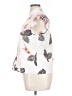 Unbranded 100% Polyester Floral White Short Sleeve Blouse Size XL - photo 5