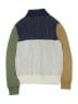 Crewcuts 100% Cotton Color Block Green Pullover Sweater Size 10 - 11 - photo 2