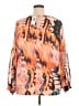 Torrid 100% Polyester Orange Long Sleeve Blouse Size 1X Plus (1) - photo 2