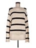 Pull&Bear Stripes Ivory Pullover Sweater Size M - photo 1