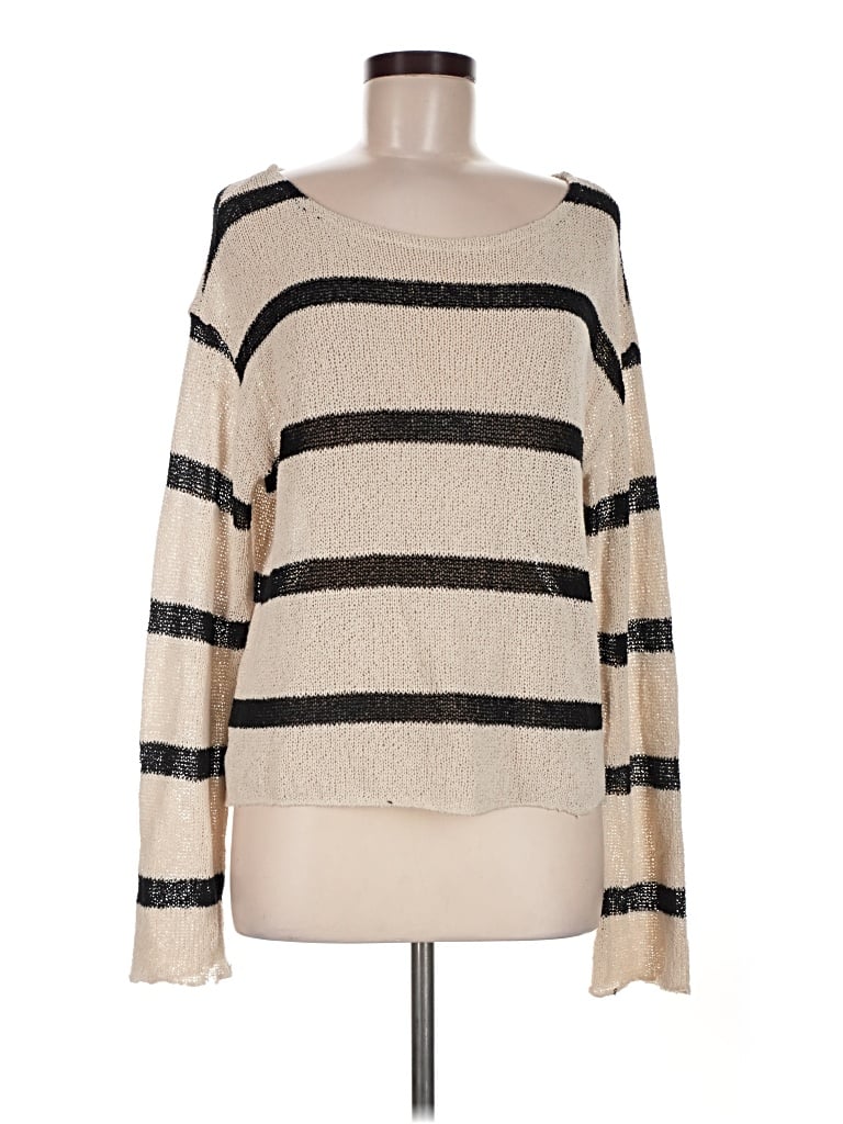 Pre-owned Pull & Bear Pullover Sweater In Ivory
