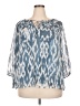 Daniel Rainn 100% Polyester Blue 3/4 Sleeve Blouse Size 2X - photo 1