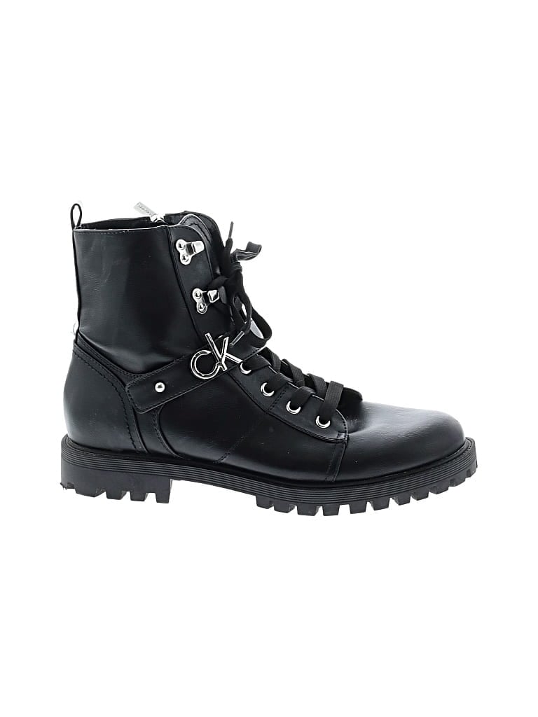 Pre-owned Calvin Klein Ankle Boots In Black