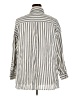 Torrid Stripes Silver Long Sleeve Button-Down Shirt Size 1X Plus (1) - photo 2